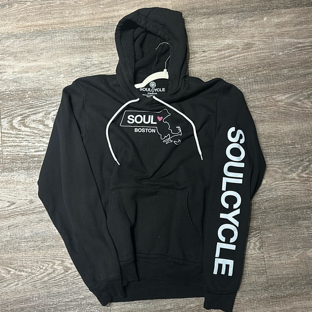 Soul Cycle black unisex Boston hoodie -  size Medium